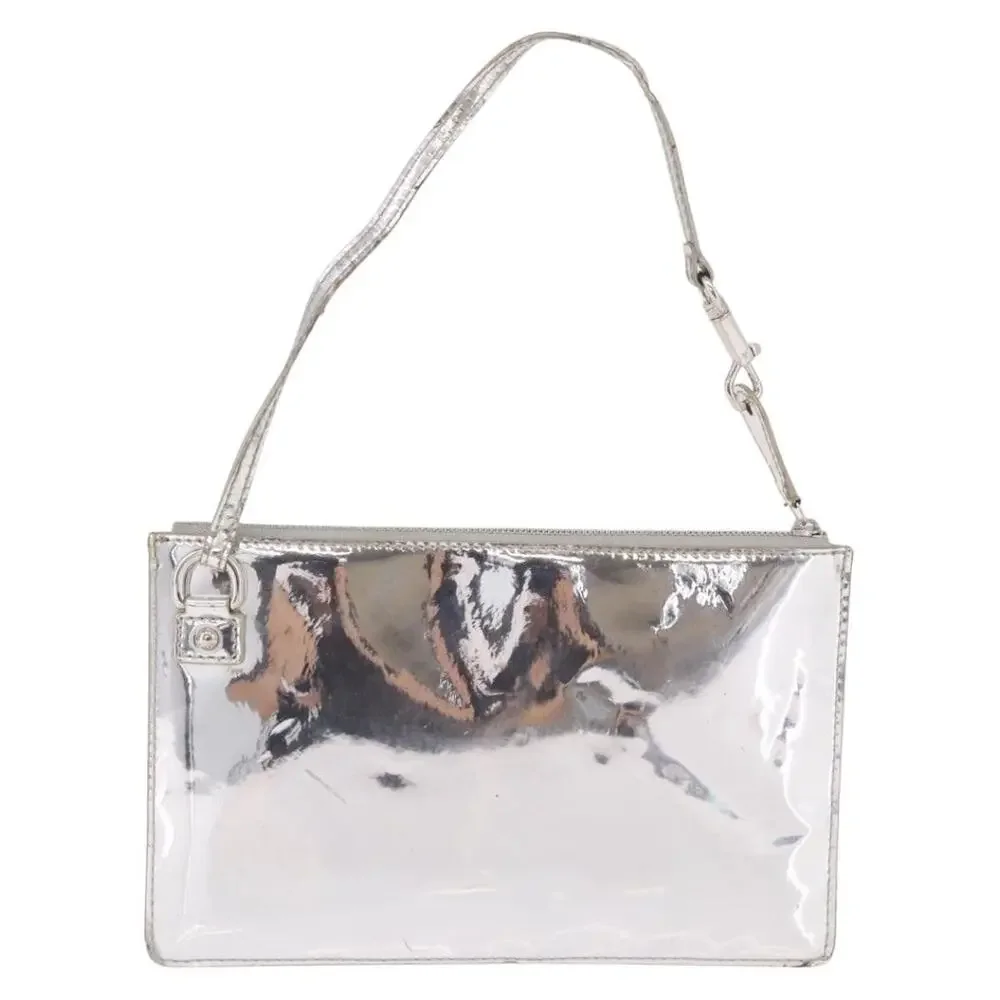 Louis Vuitton Monogram Miroir Pochette Platt Accessory Pouch Silver